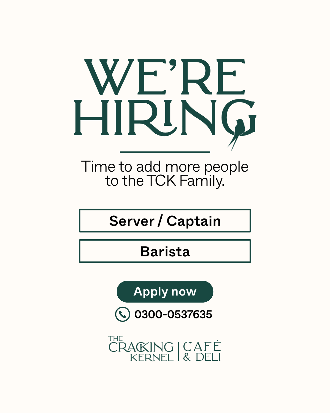 The Cracking Kernel - Café & Deli Facebook ad: Chat with us