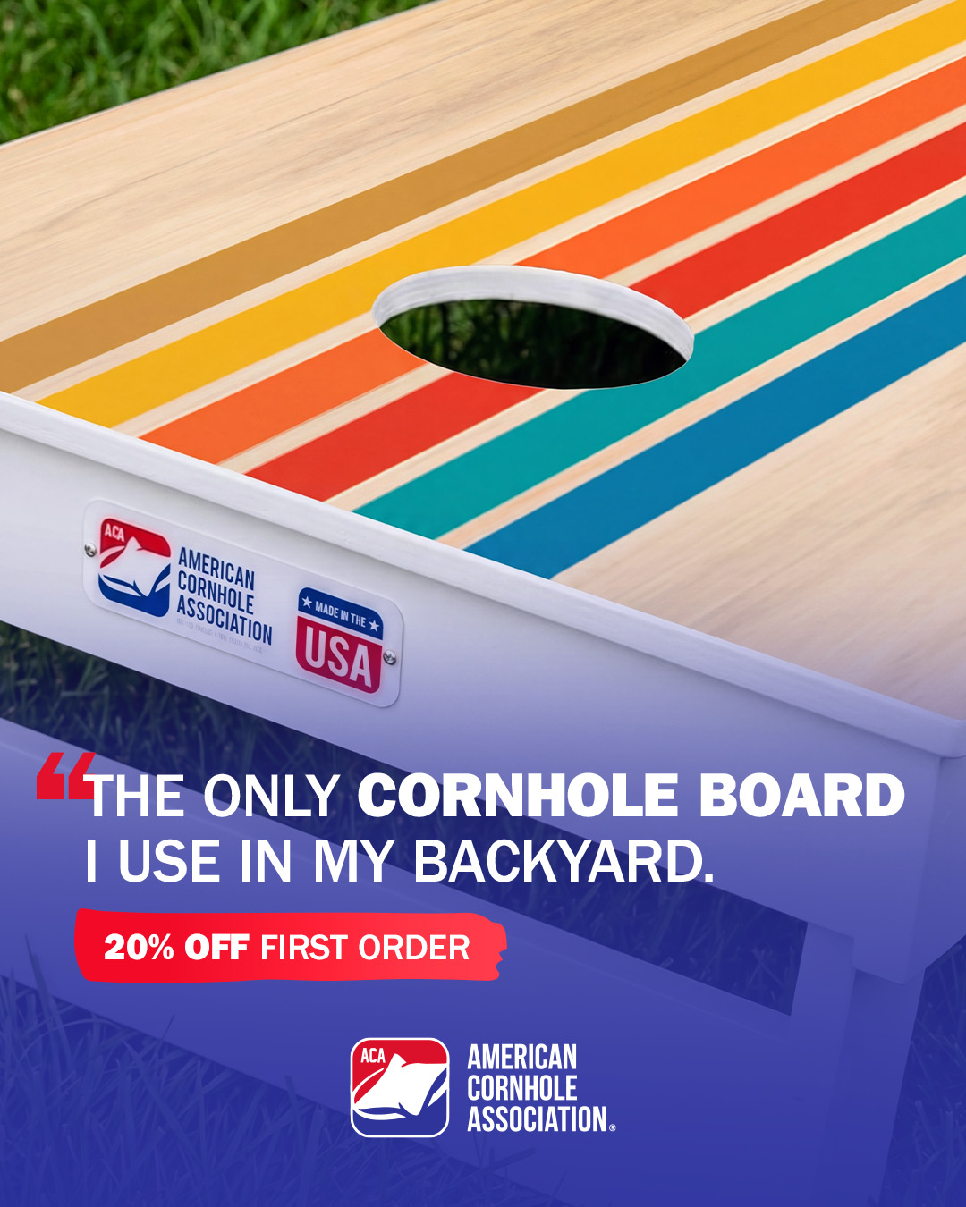 American Cornhole Association Facebook ad from May 19, 2026