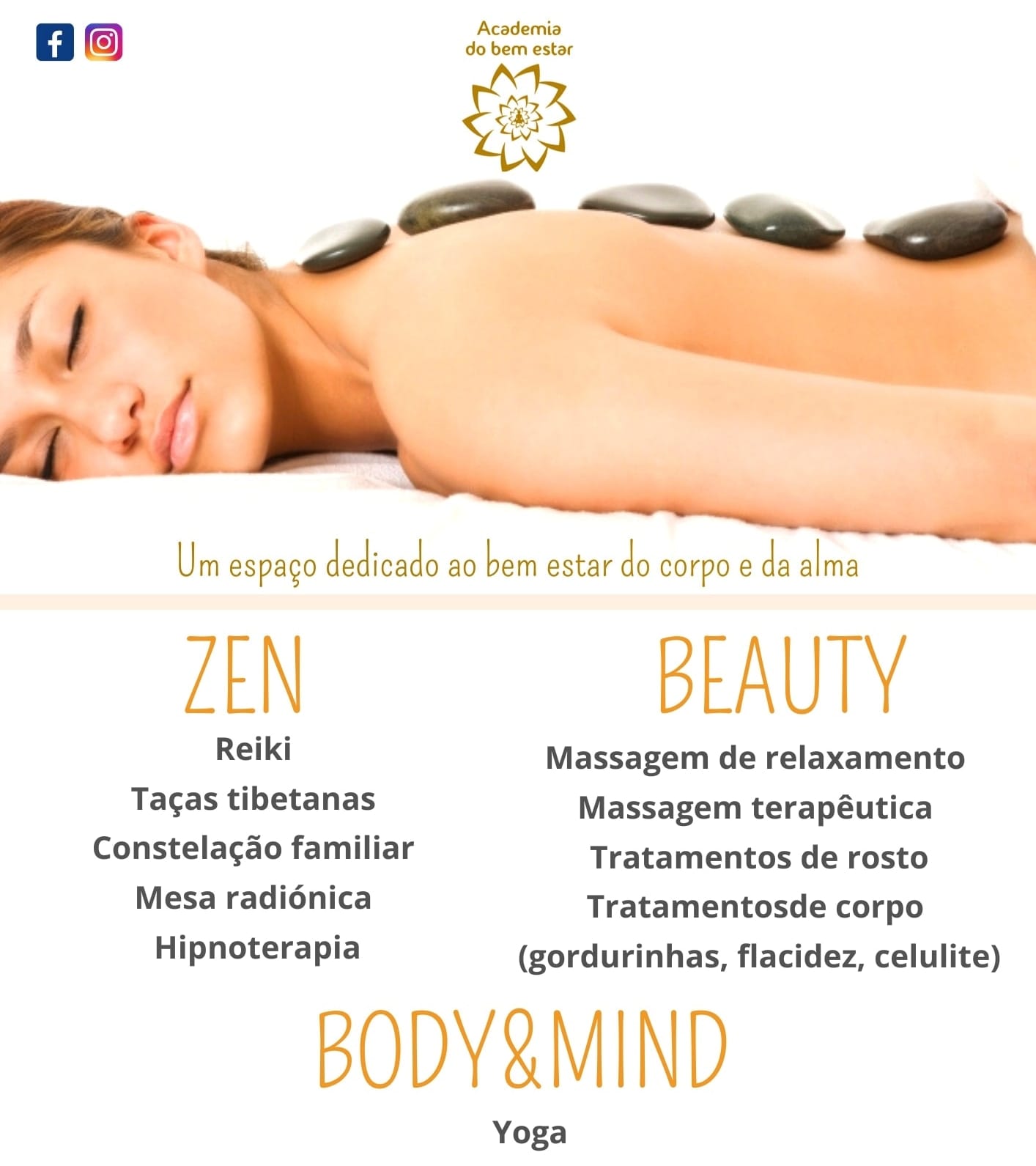 Academia do Bem Estar Facebook ad: Um espaço dedicado ao bem estar do corpo…