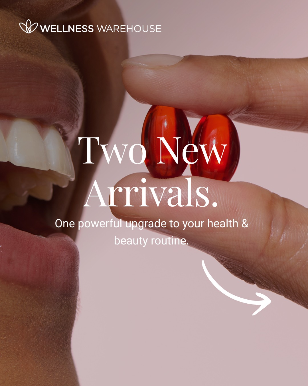 Wellness Warehouse Facebook ad: Two new arrivals.