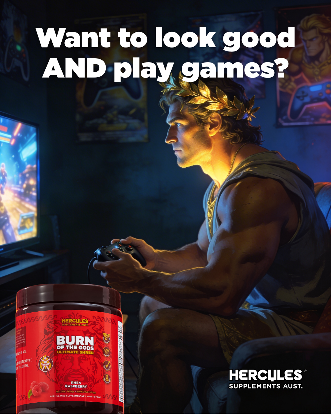 Hercules Supplements Aust Facebook ad