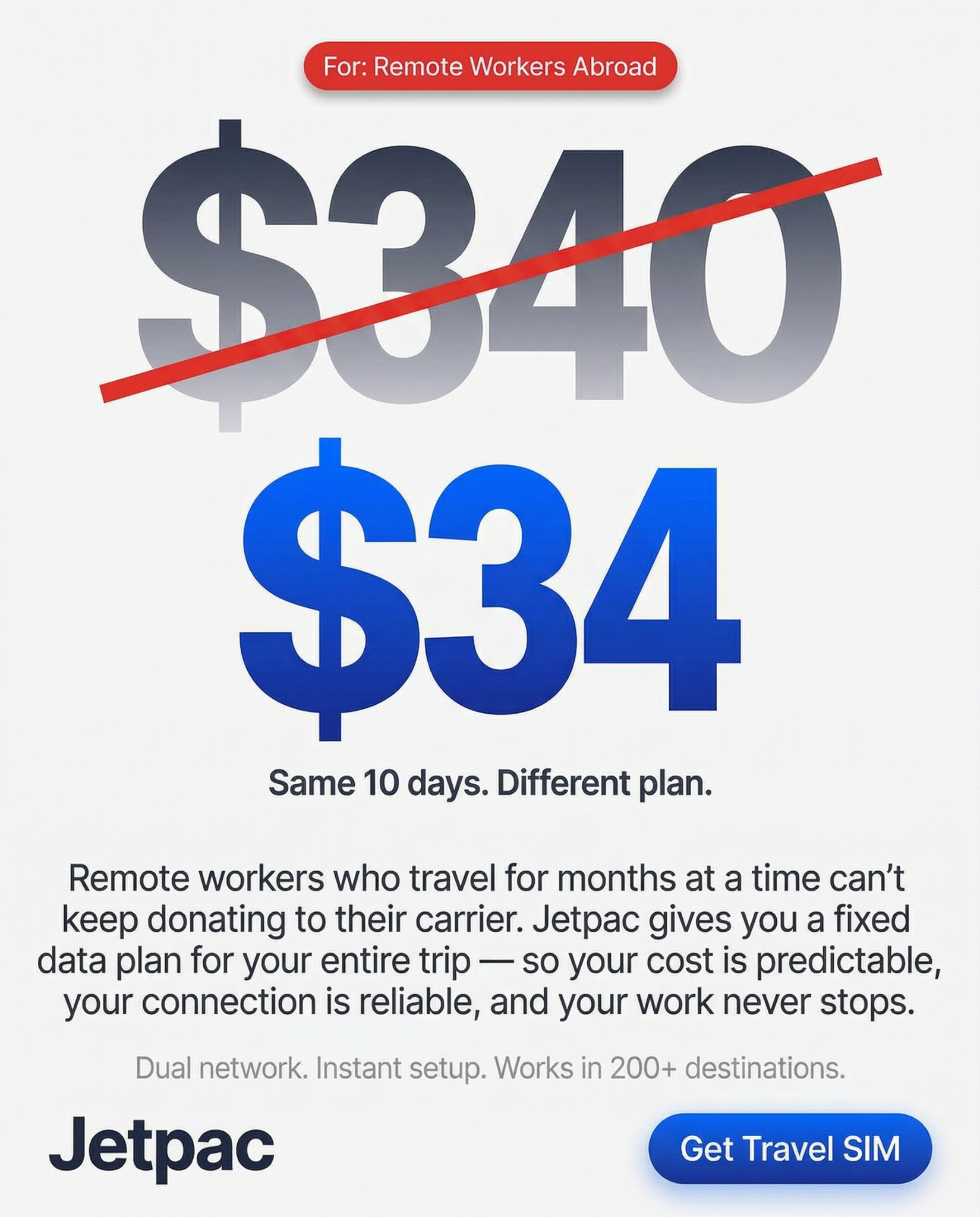 Jetpac Facebook ad