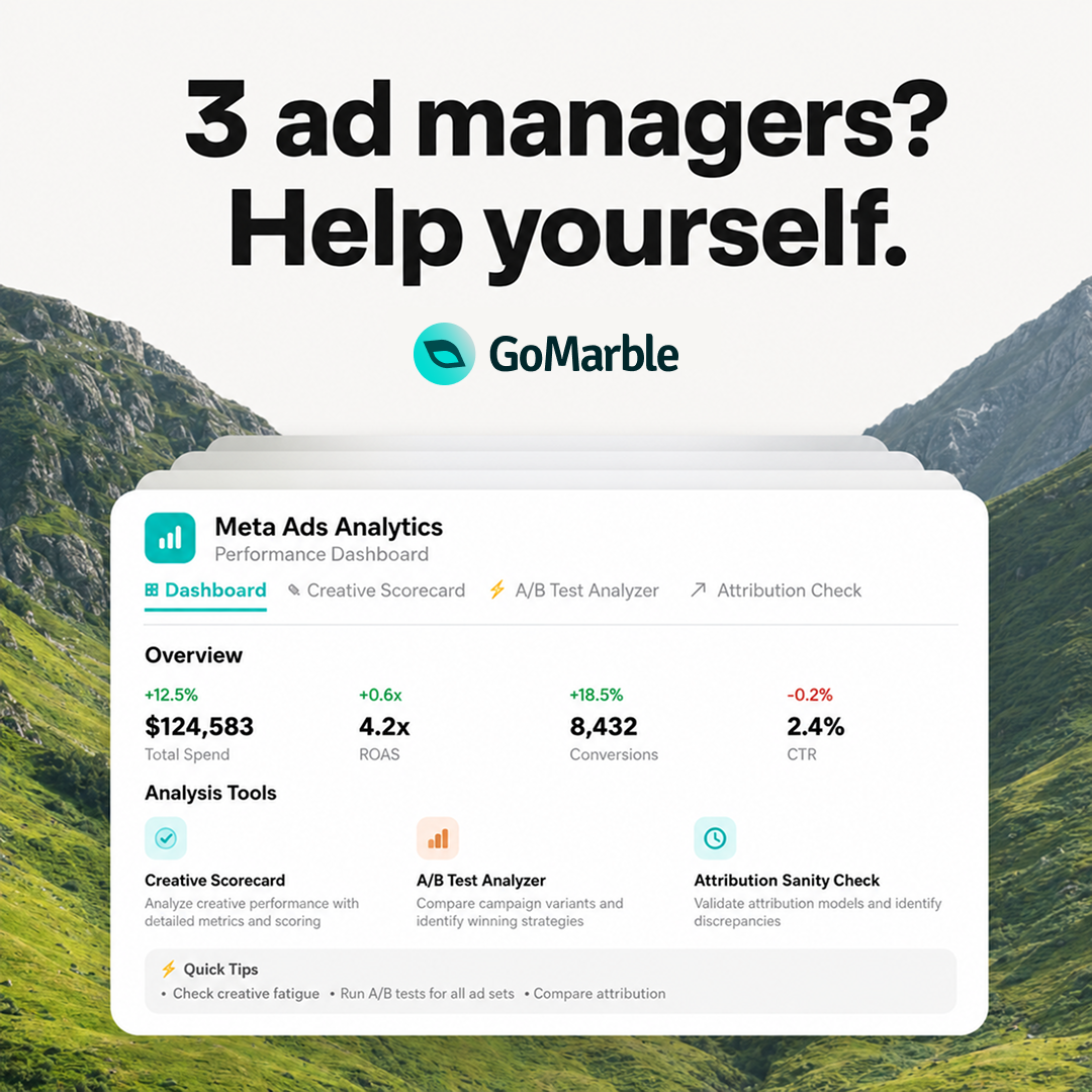 GoMarble.AI Facebook ad