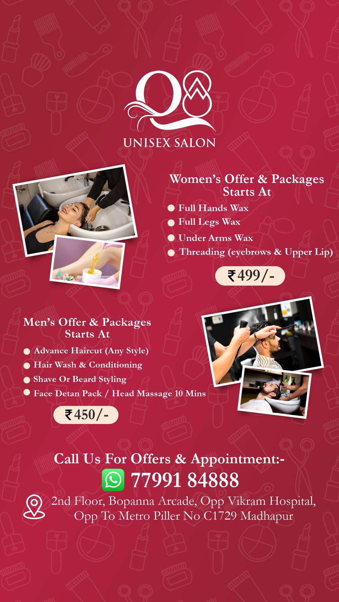 QeightSalon Madhapur Facebook ad