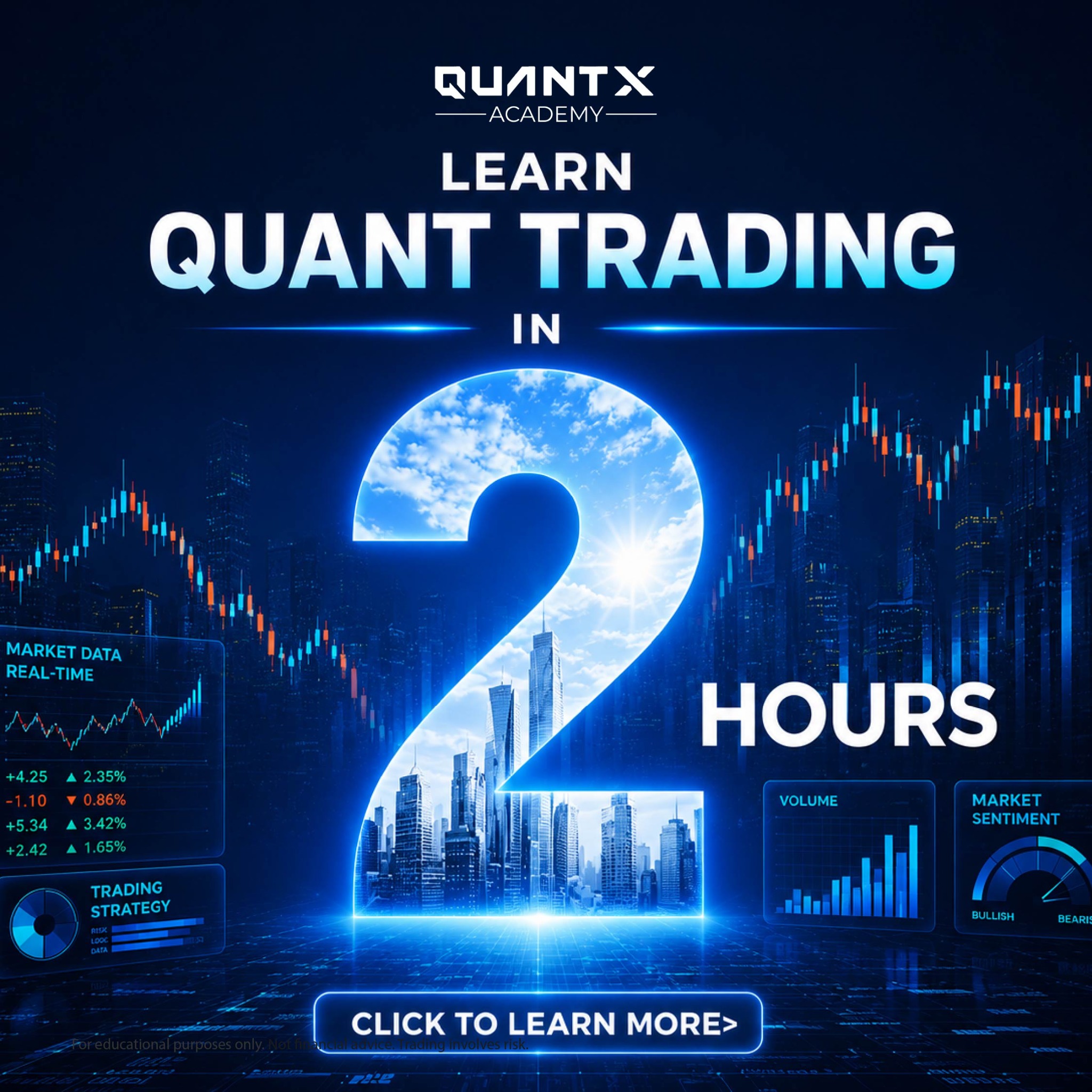 QuantX Academy Facebook ad: Where AI, data and discipline replace guesswork & emotion