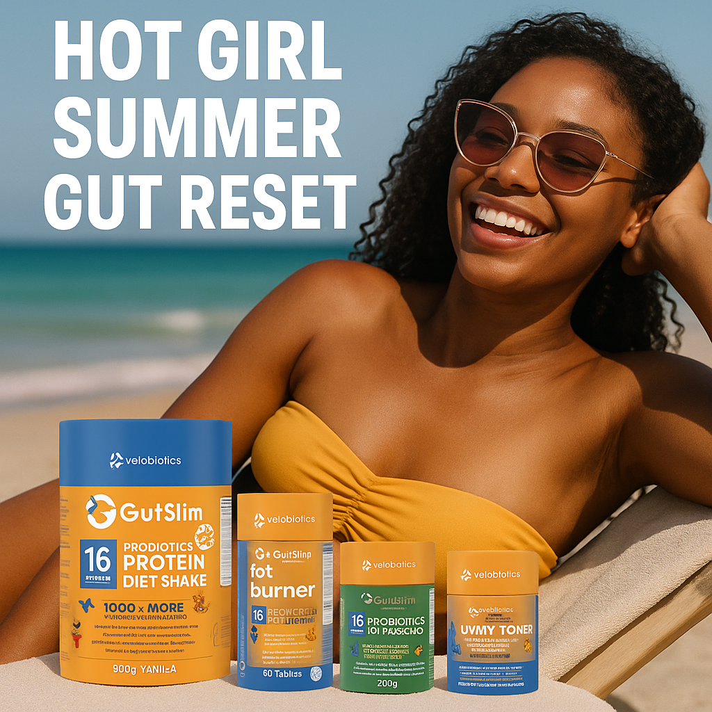 Velobiotics Facebook ad: This summer, your Gut Reset = glow-up season