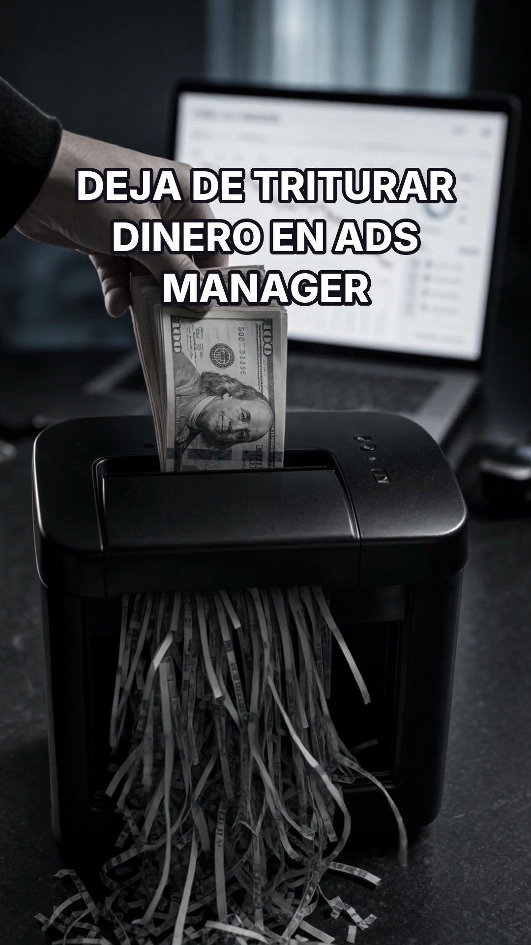 trycrush.ai Facebook ad: Deja de triturar dinero en Ads Manager