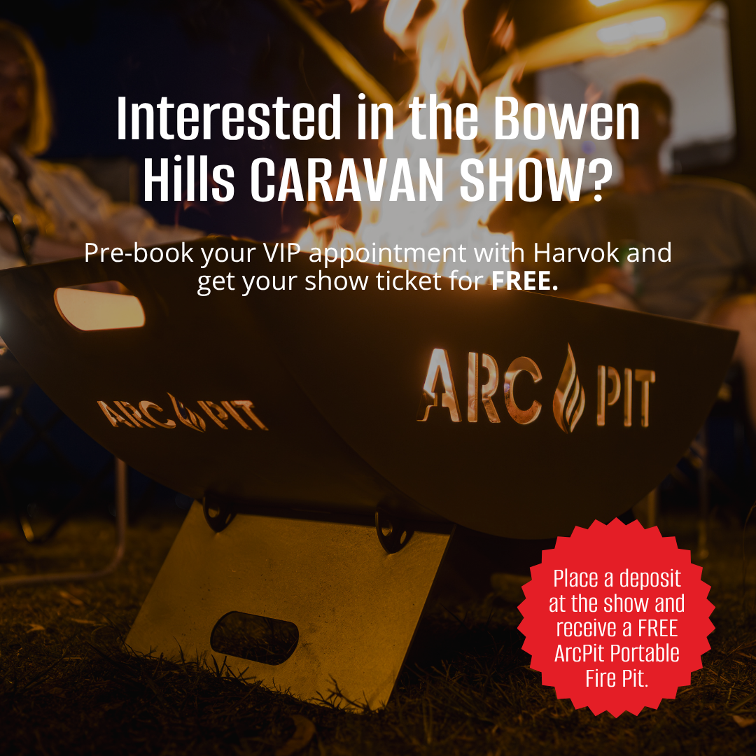 Harvok - The World First Monocoque Electric Caravan Facebook ad: Get 2 x FREE Show Tickets