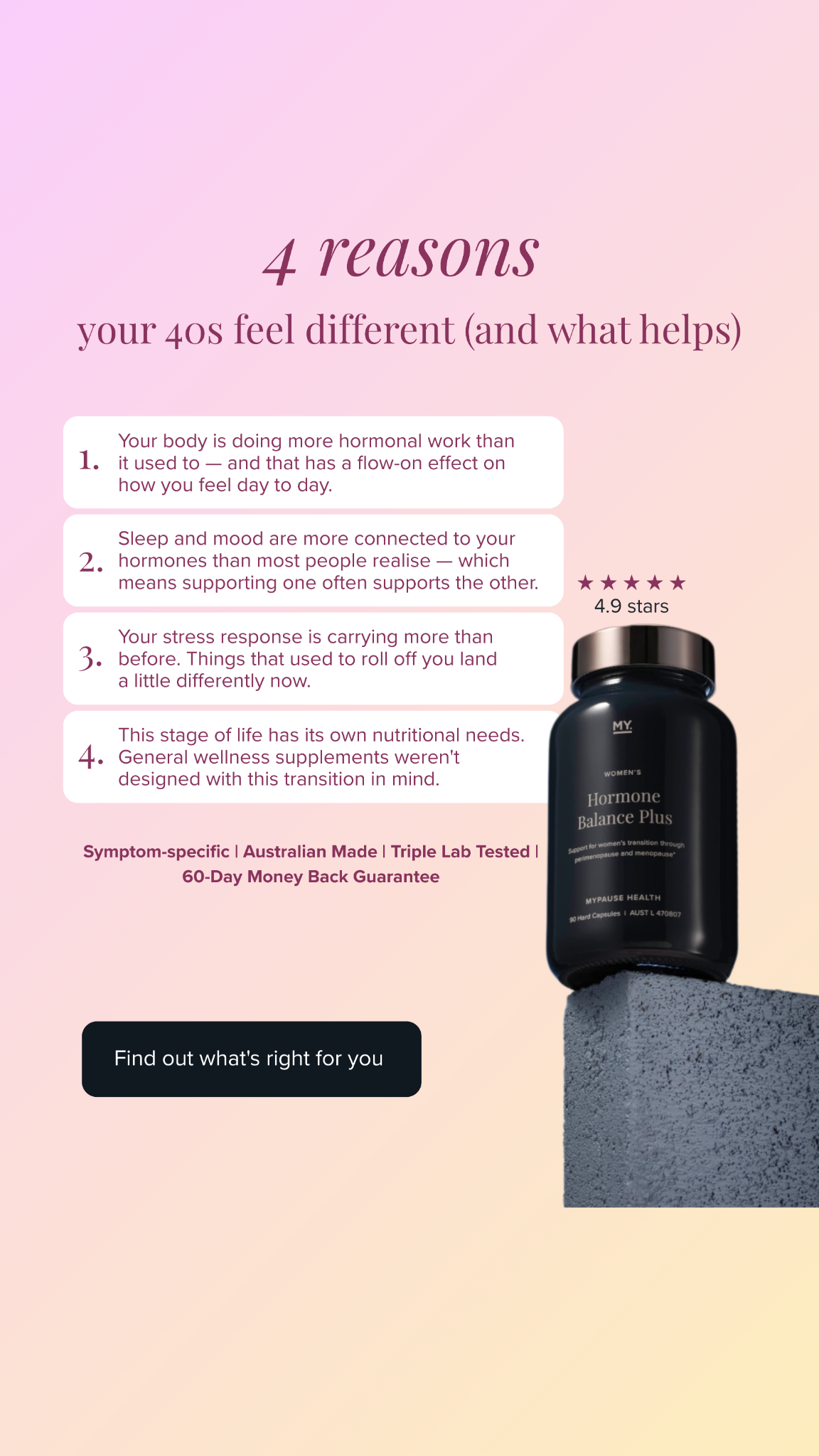 MyPause Health Facebook ad