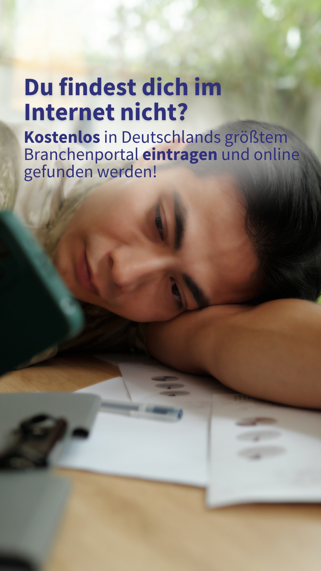 11880.com Facebook ad: Mehr Präsenz. Weniger Stillstand.