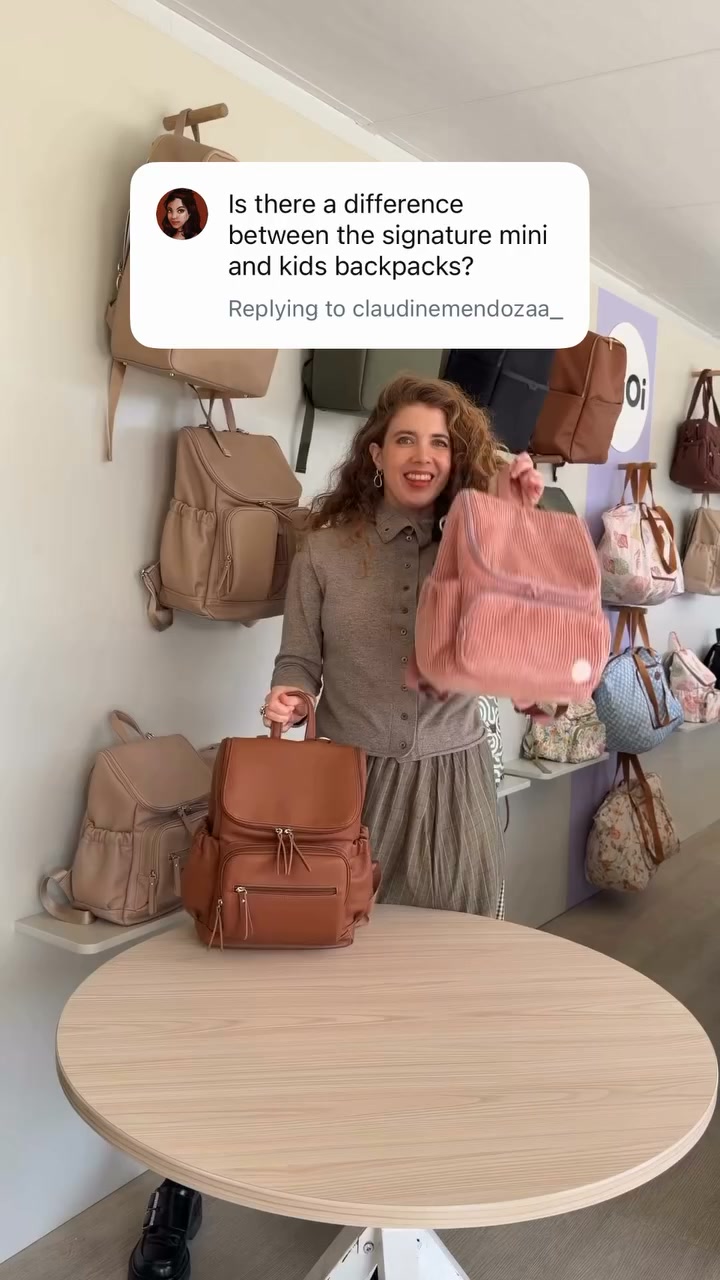 OiOi Facebook ad: Mini vs Kids Backpack