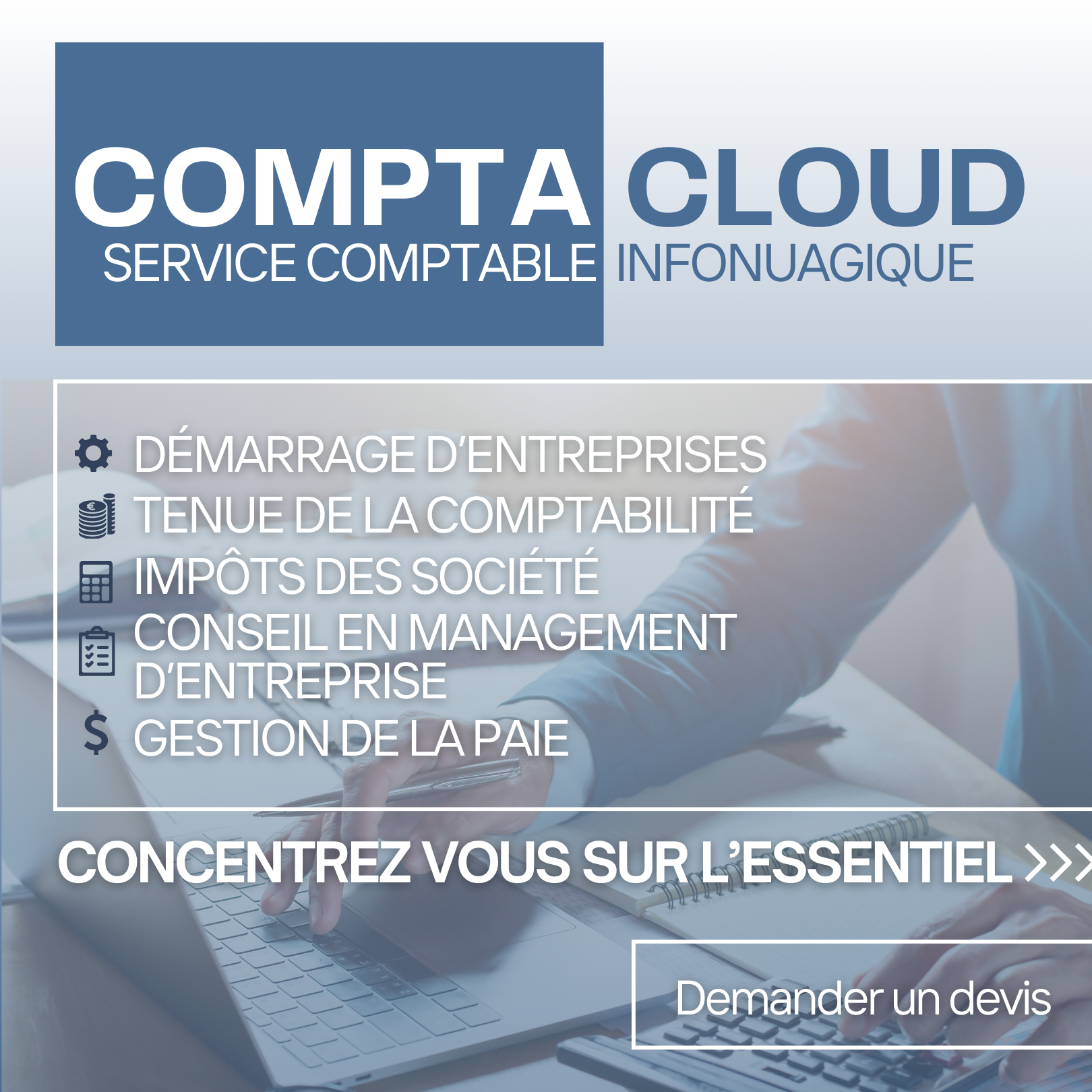Les Entreprises Compta-Cloud Facebook ad: Soumission gratuite