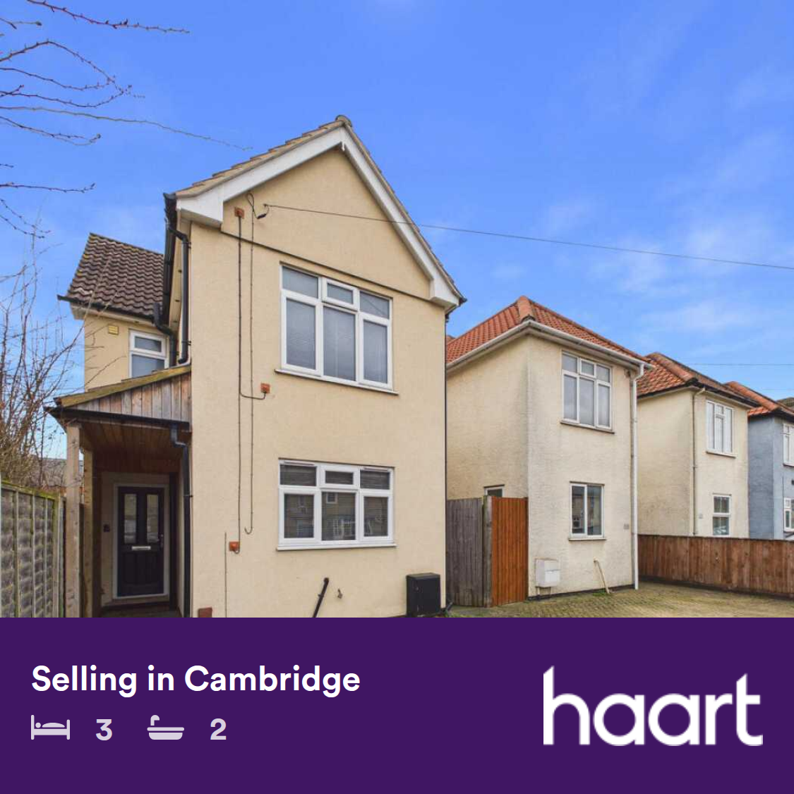 Cambridge haart Facebook ad: A beautifully presented detached home in a prime setting…