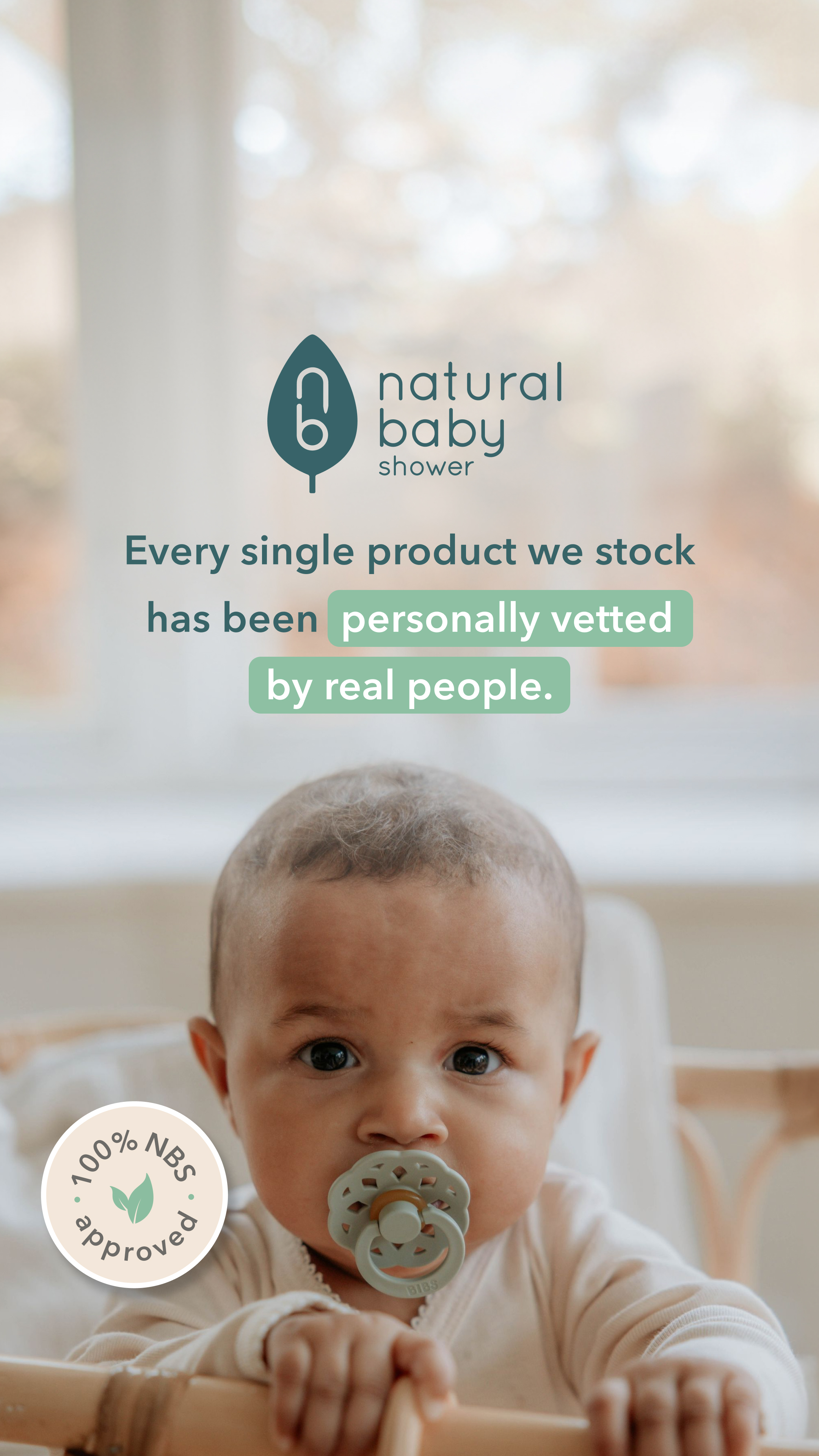 Natural Baby Shower Facebook ad