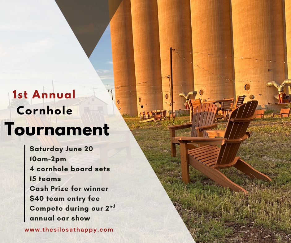 The Silos at Happy Facebook ad: Cornhole Tournament