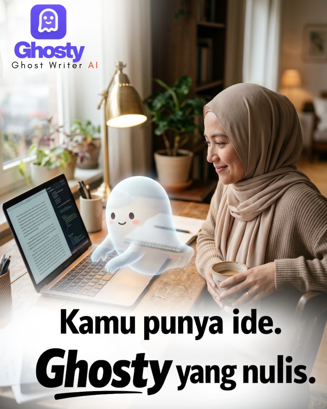 Produk Digital Facebook ad: Tool ghostwriter