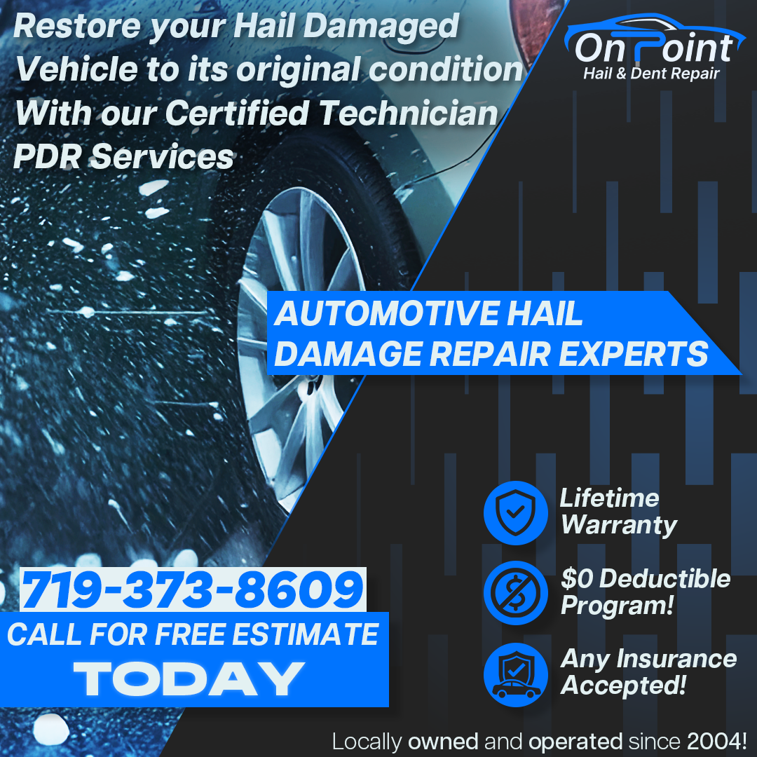 On Point Paintless Dent Repair Facebook ad: Dent / Hail Damage Repair