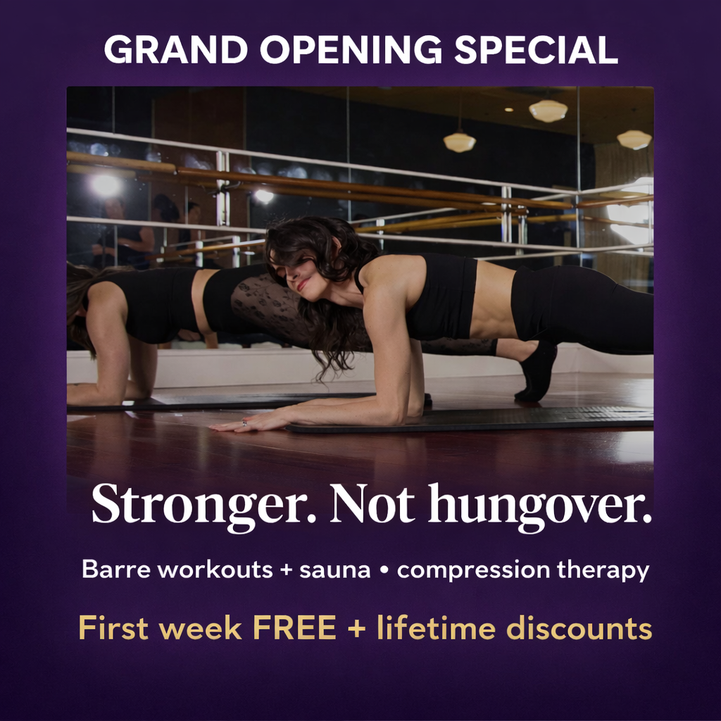 Local Barre Facebook ad: Lifetime Discounts + First Week Free