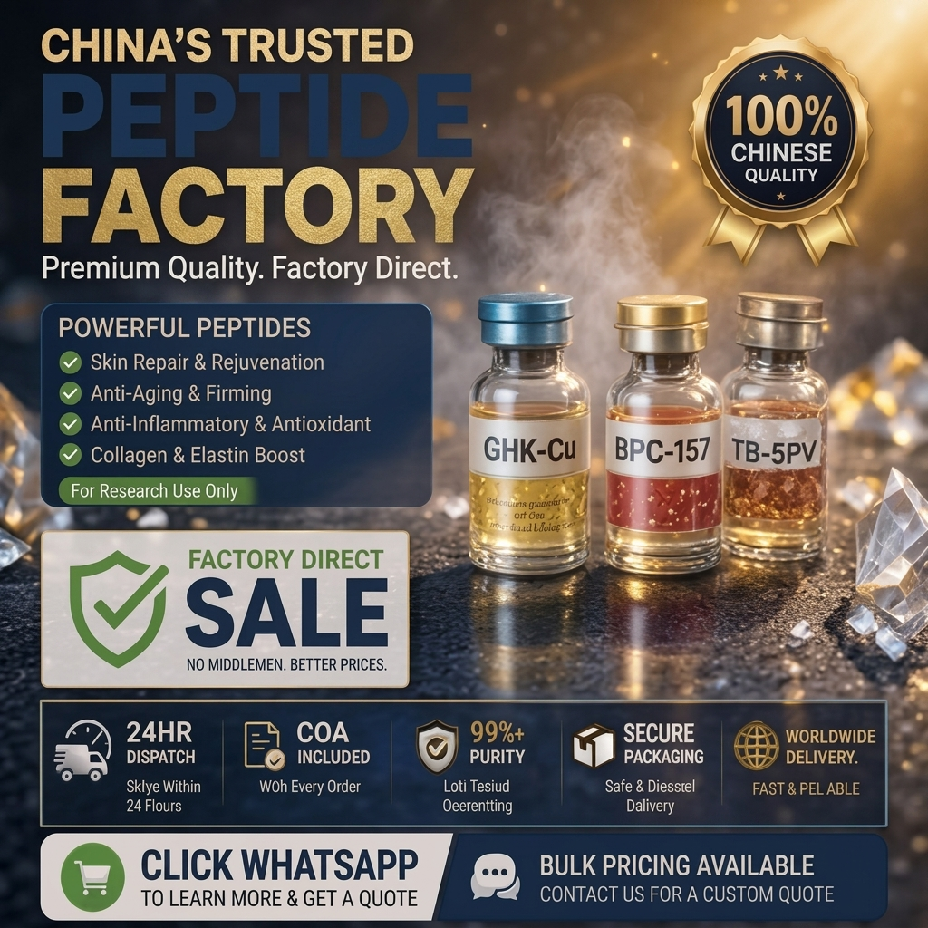 Eric Rogers Facebook ad: Factory Direct Peptides for Research Use