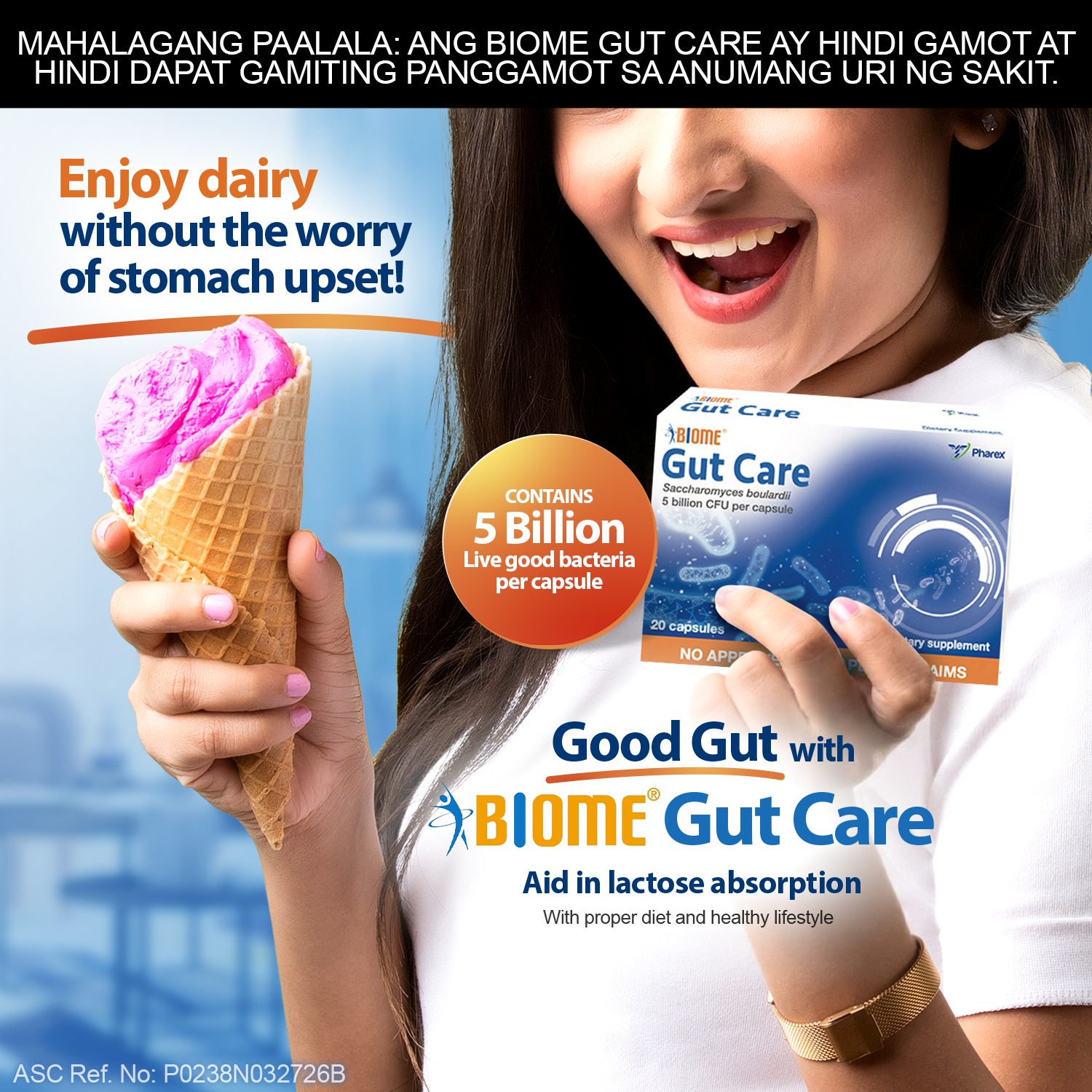 Pharex Health Corp. Facebook ad: Good Gut with Biome Gut Care