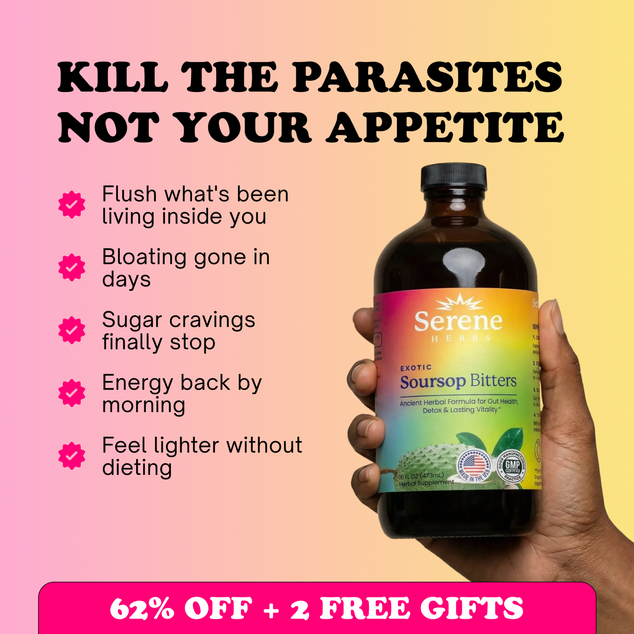 Serene Herbs Facebook ad: Shop Soursop Bitters Now!