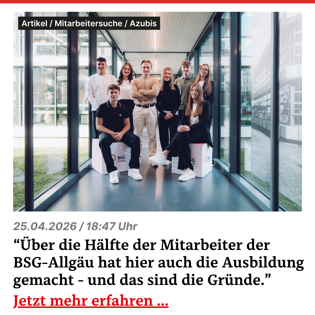 BSG-Allgäu Facebook ad: Deine Ausbildung 2027 bei der BSG in Kempten!