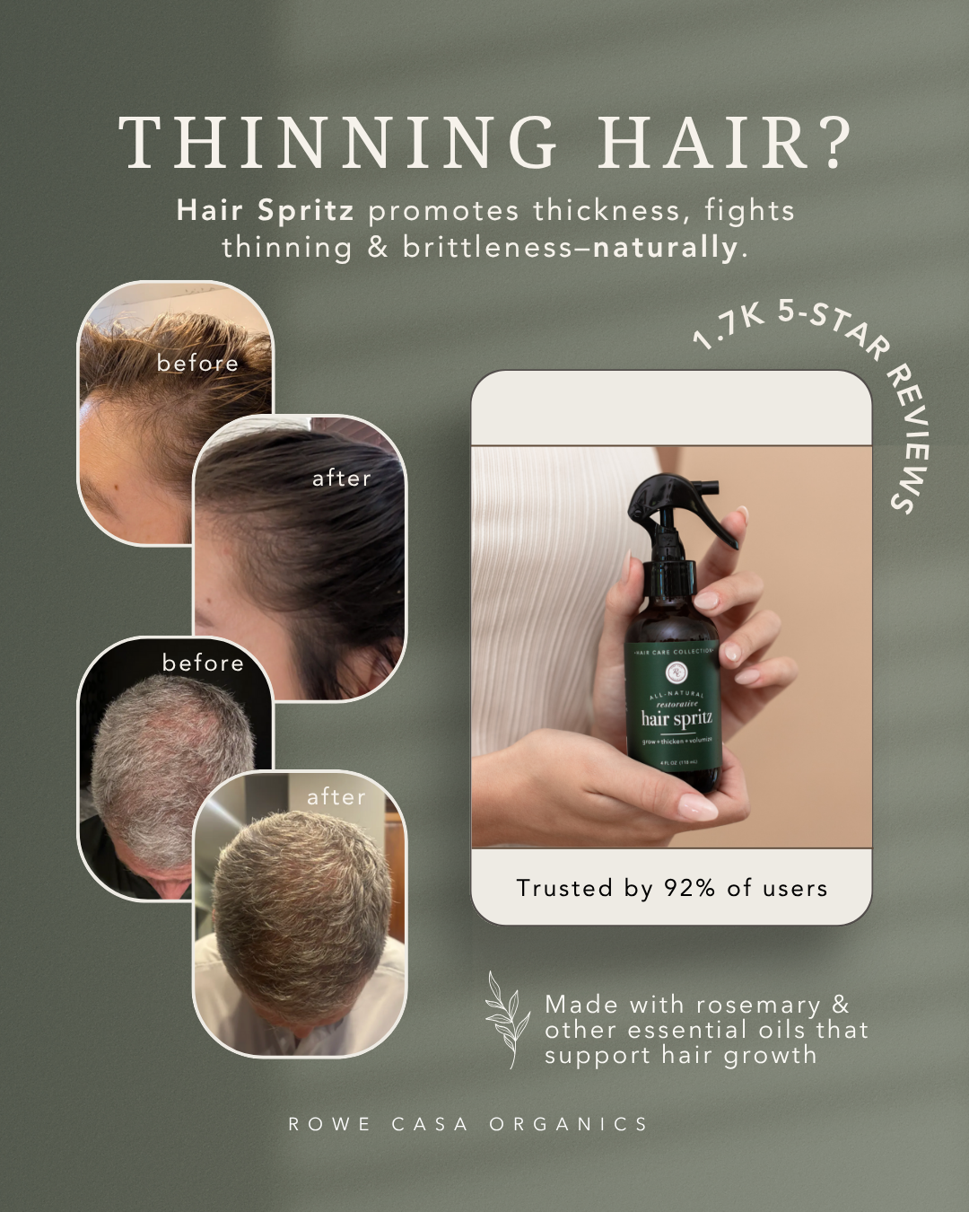 Rowe Casa Organics Facebook ad