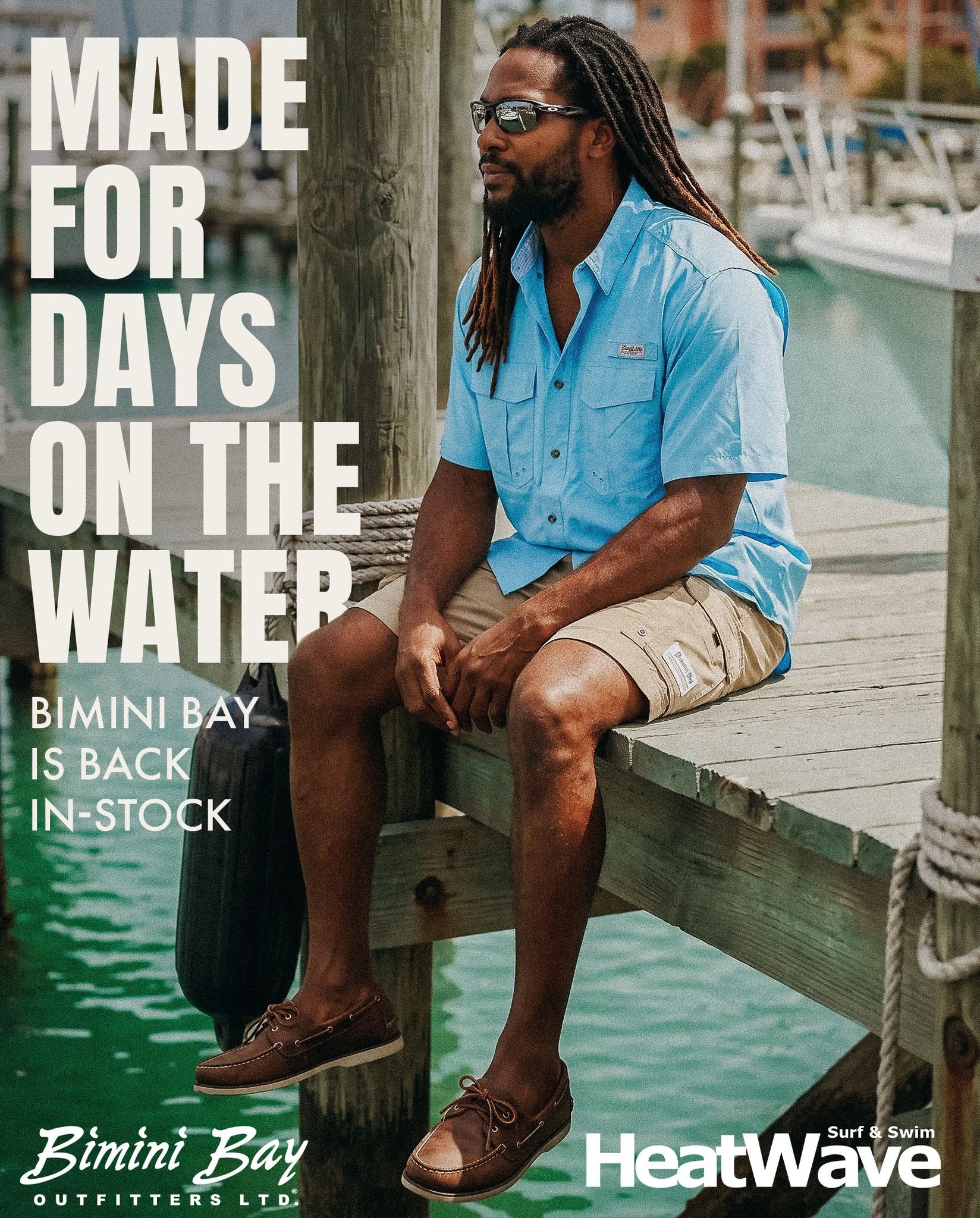 Heat Wave Surf & Swim Facebook ad: Bimini Bay Men's Apparel