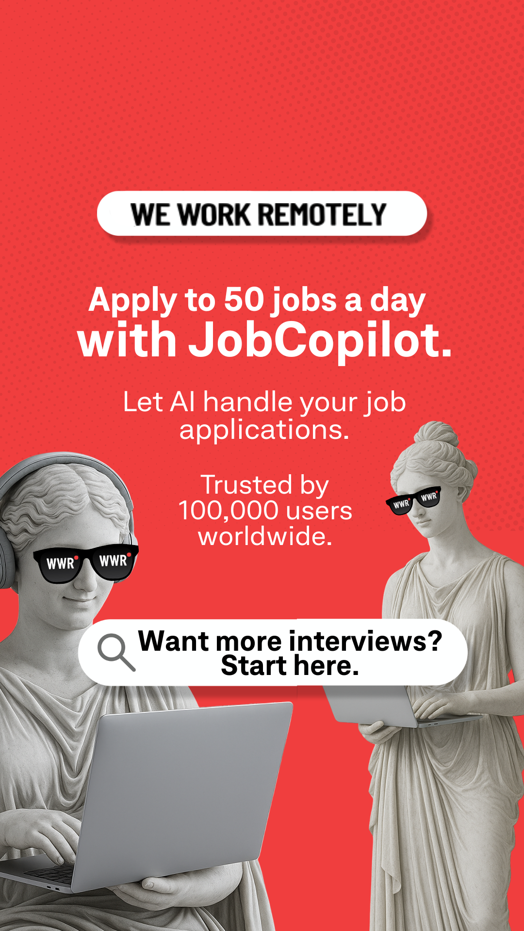 We Work Remotely Facebook ad
