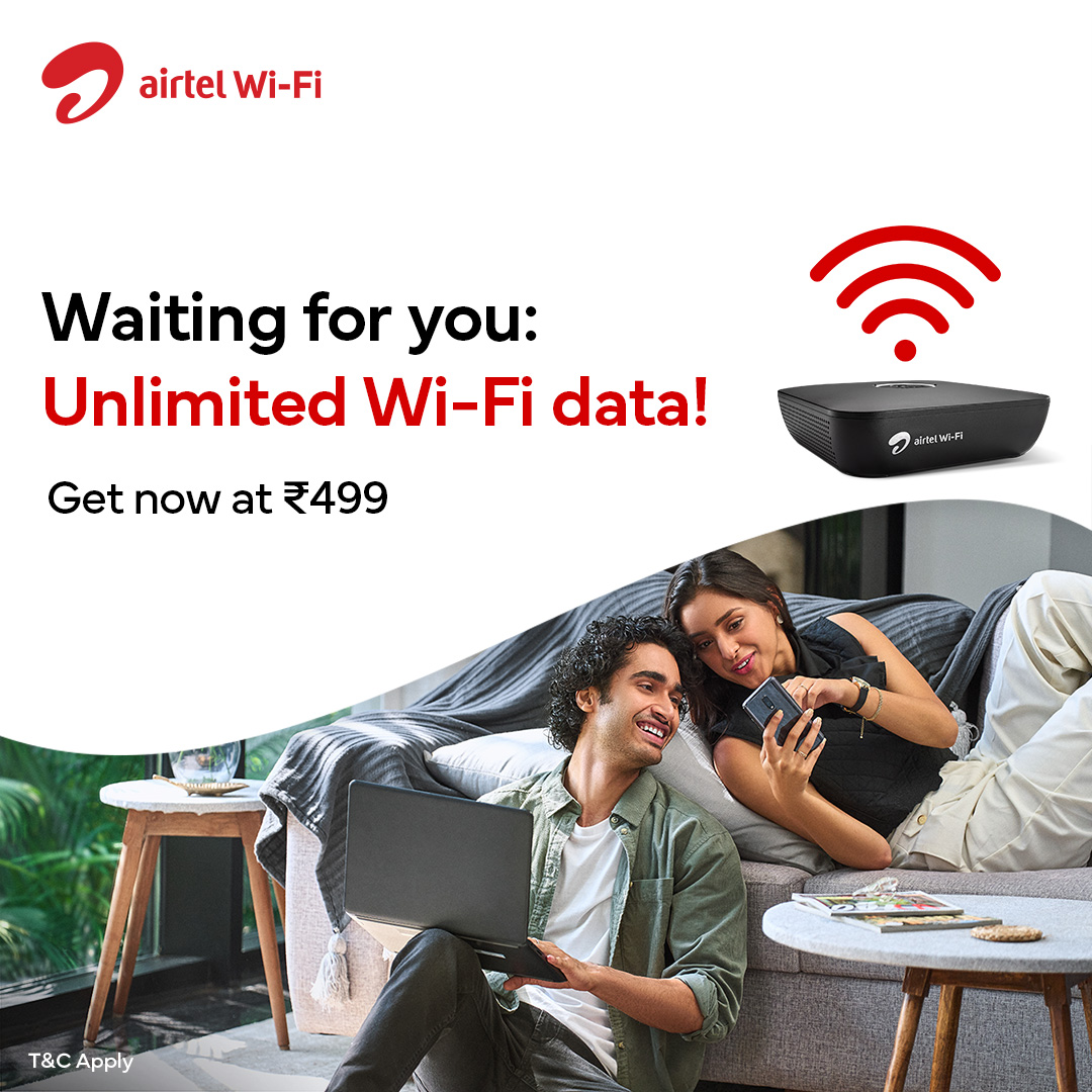 Airtel Xstream Fiber Facebook ad