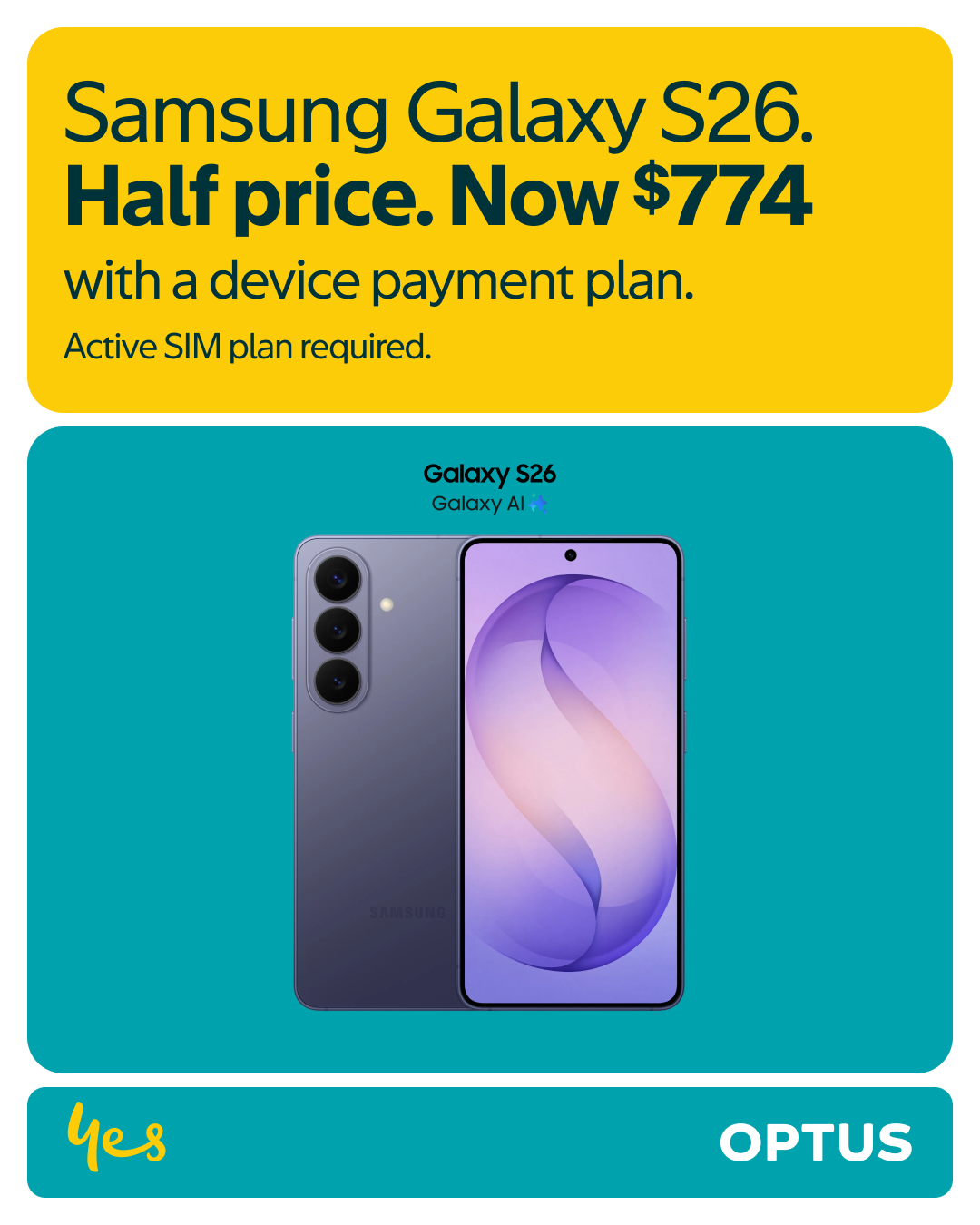 Optus Facebook ad