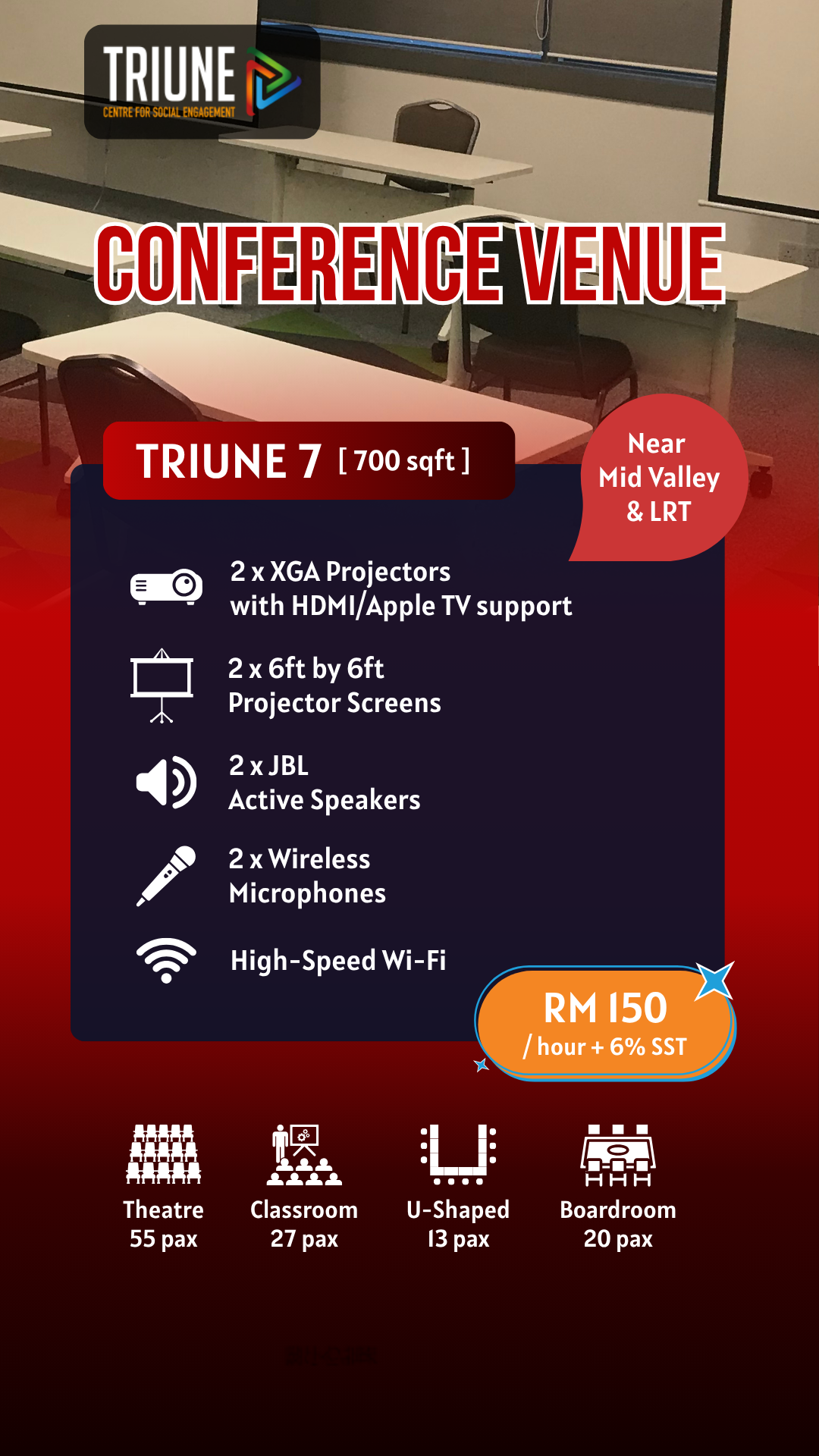 Triune Centre Facebook ad from May 15, 2026