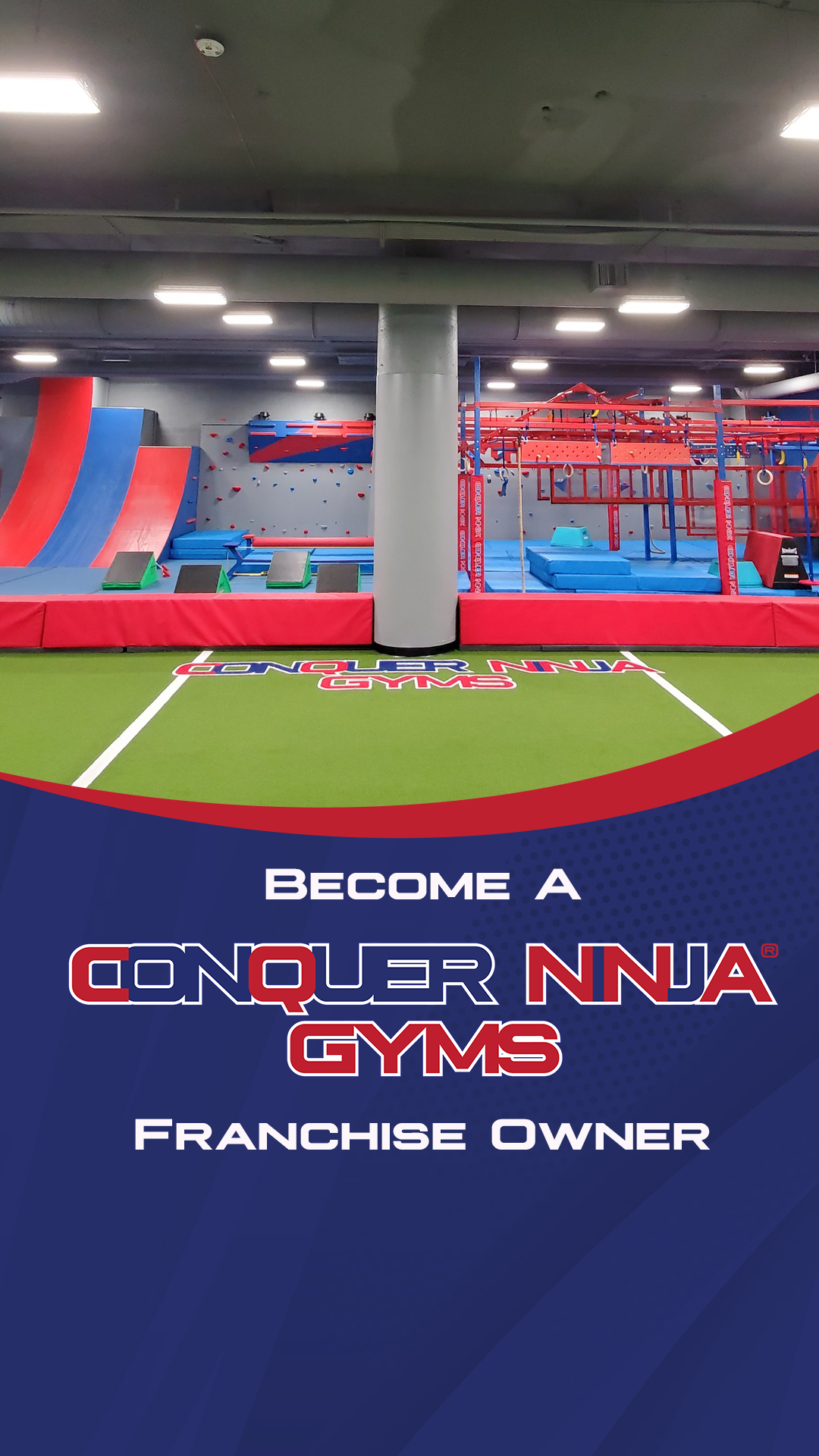 Conquer Ninja Gyms Facebook ad from Feb 6, 2026