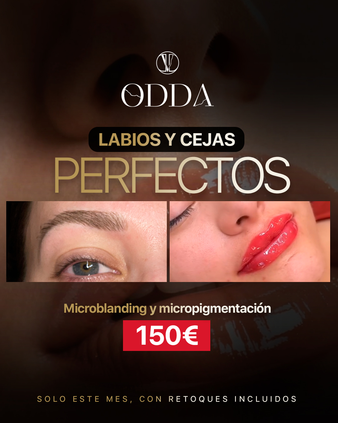 Clínica ODDA Facebook ad: Micropigmentación 150€
