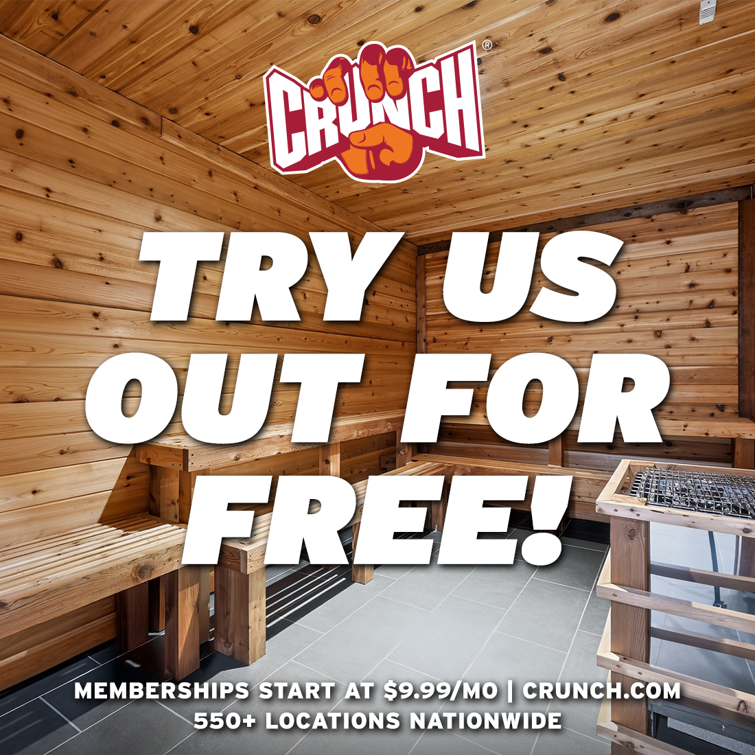 Crunch Fitness Facebook ad