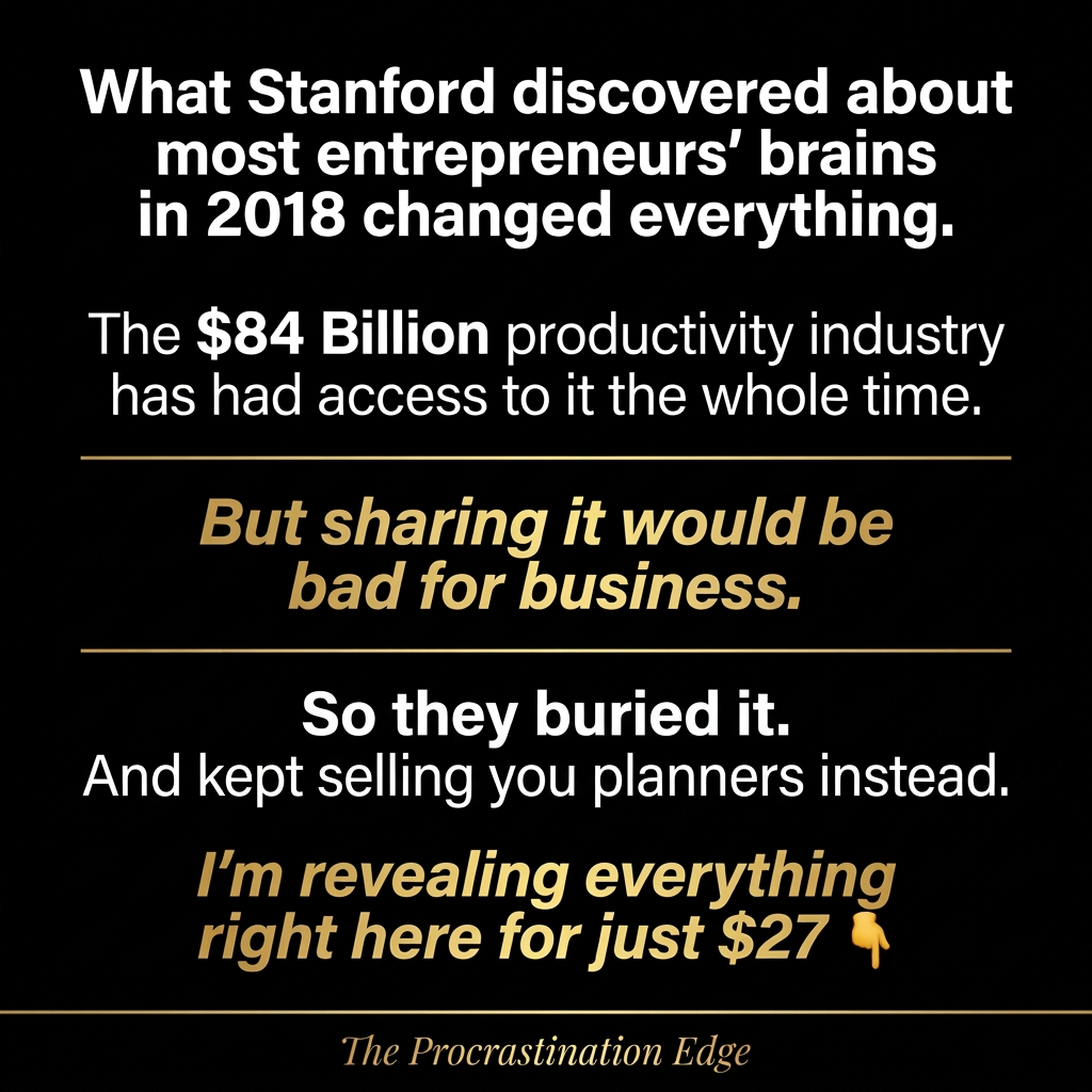 The Procrastination Edge Facebook ad: The science they buried for 8 years.
