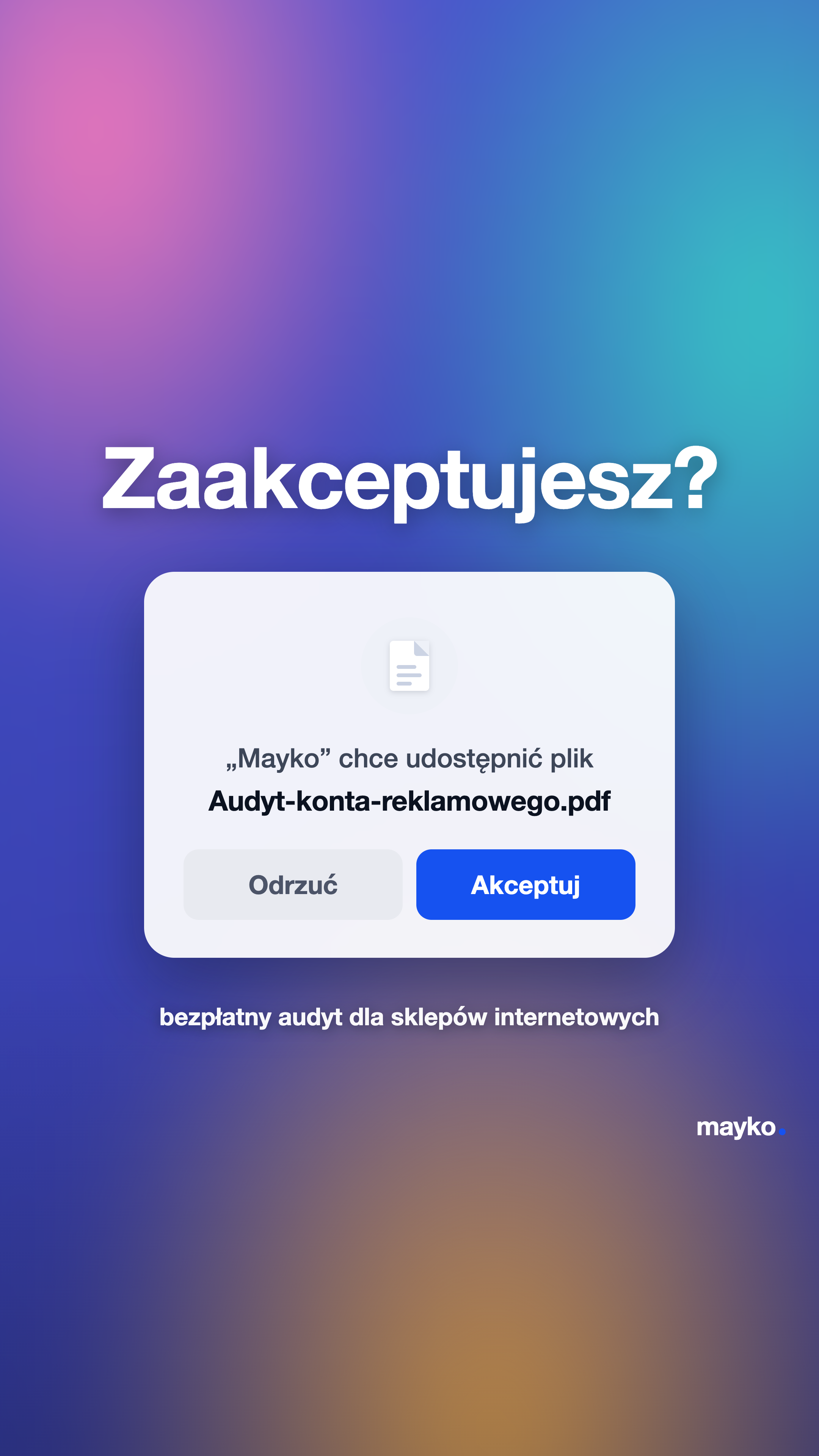 Agencja Mayko Facebook ad