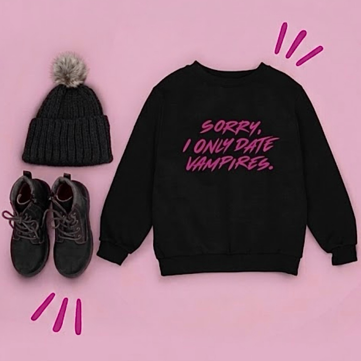 Shirtinator Deutschland Facebook ad: Sorry I Only Date Vampires · Frauen T-Shirt B&C