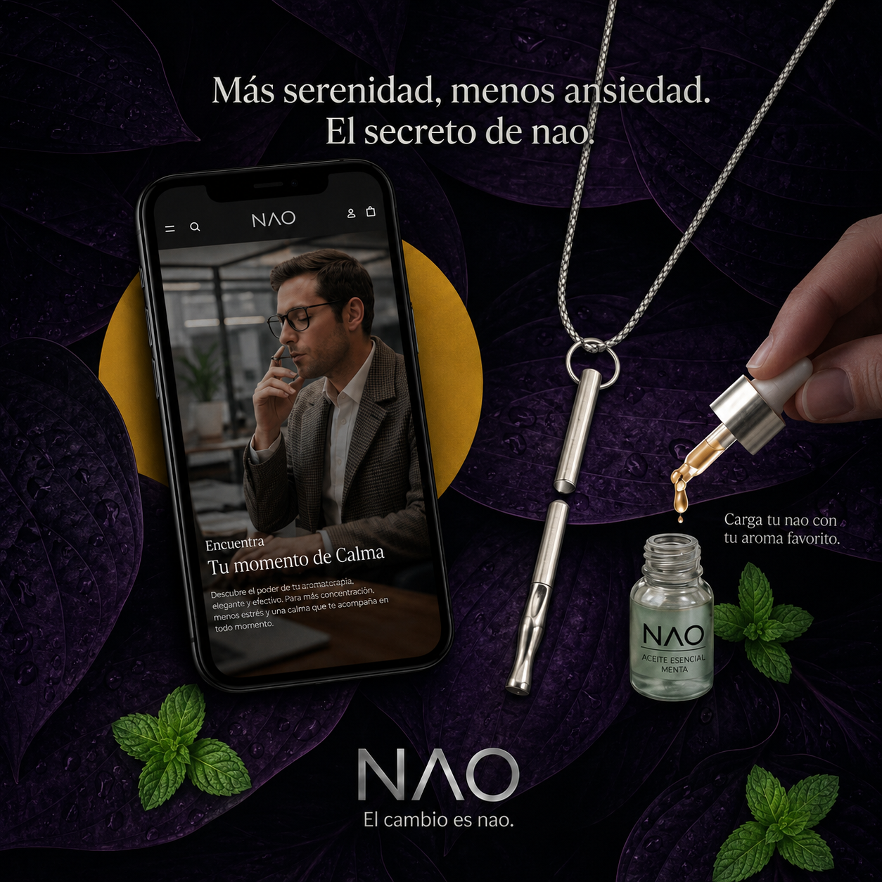 Nao calm Facebook ad: Frena la ansiedad en 10 segundos