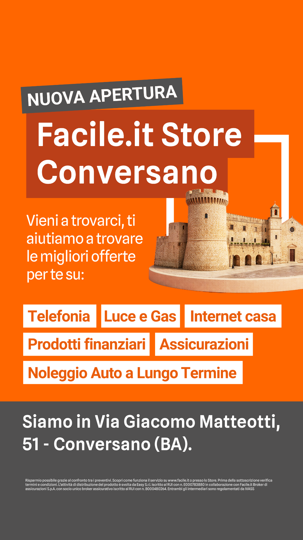 Hydeale - La consulenza che rende tutto più facile Facebook ad: Facile.it arriva a Conversano!