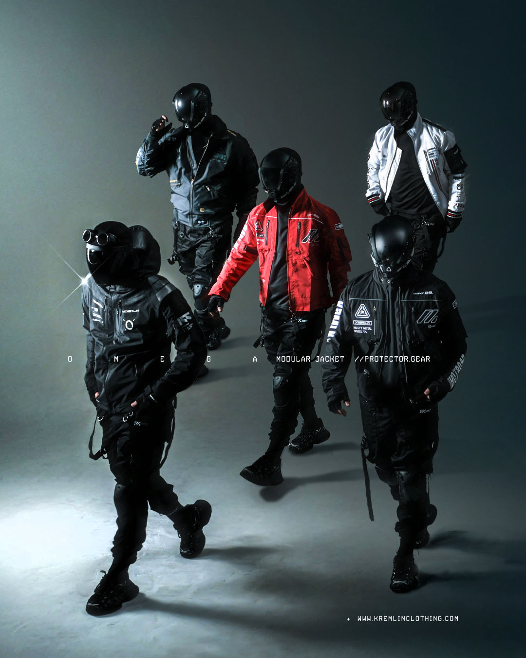 Kremlin Co. クレムリン Facebook ad: Introducing: OMEGA Modular Jacket // Protector Gear