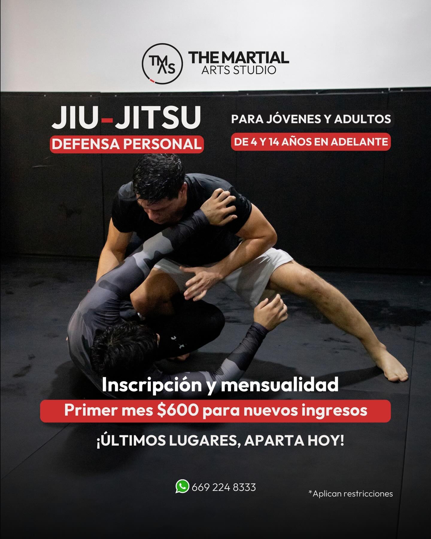 The Martial Arts Studio Facebook ad: ¡Conoce el Jiu-Jitsu y aprende lo básico de…