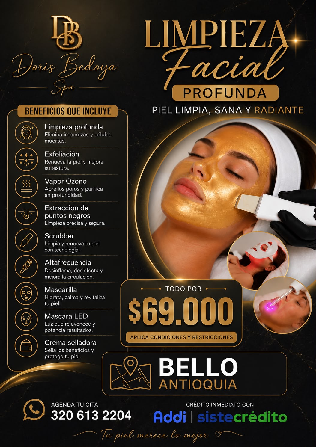 Doris bedoya spa- bello Facebook ad: QUIERO UNA CITA