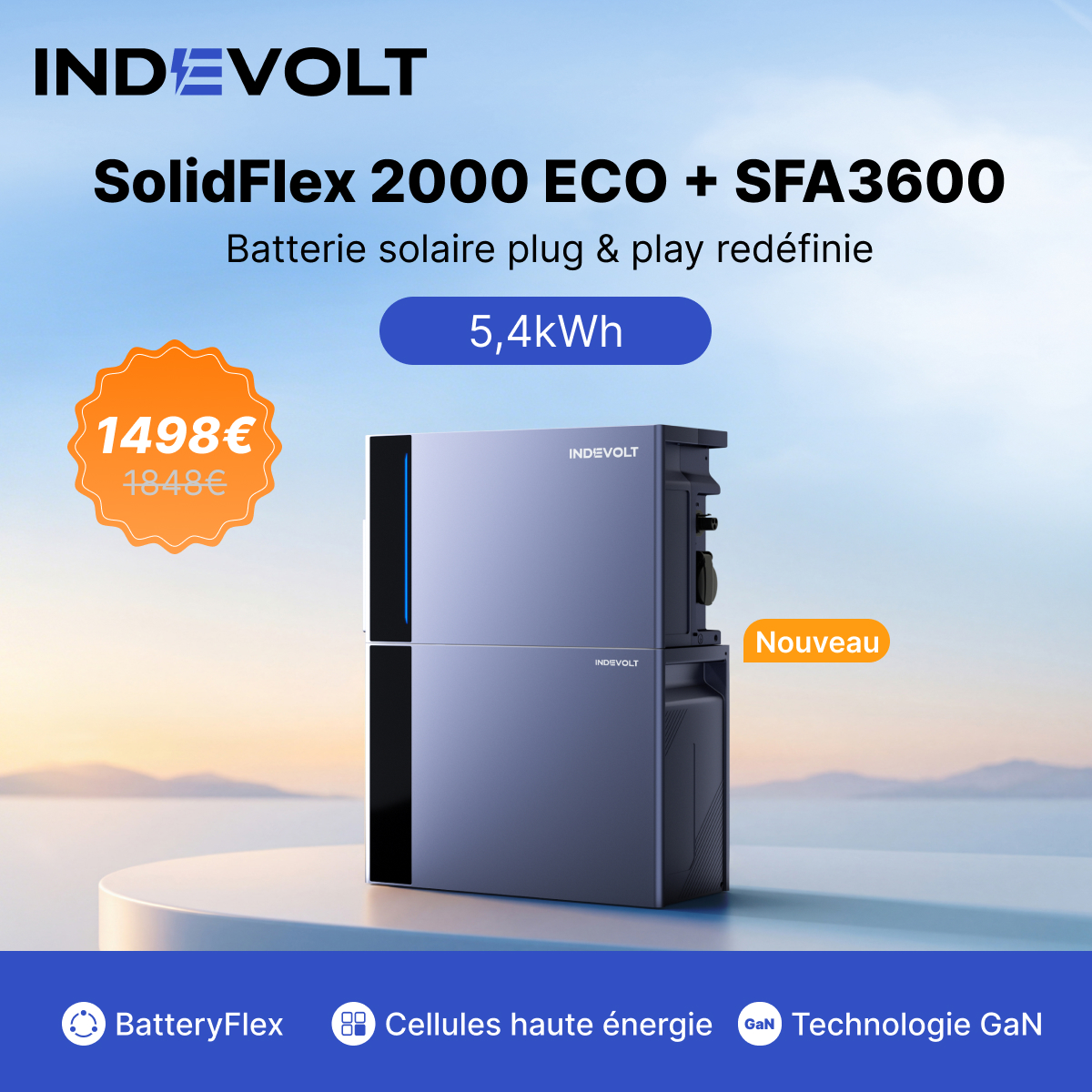 Indevolt France Facebook ad: Indevolt SFA3600 | 3,6kWh