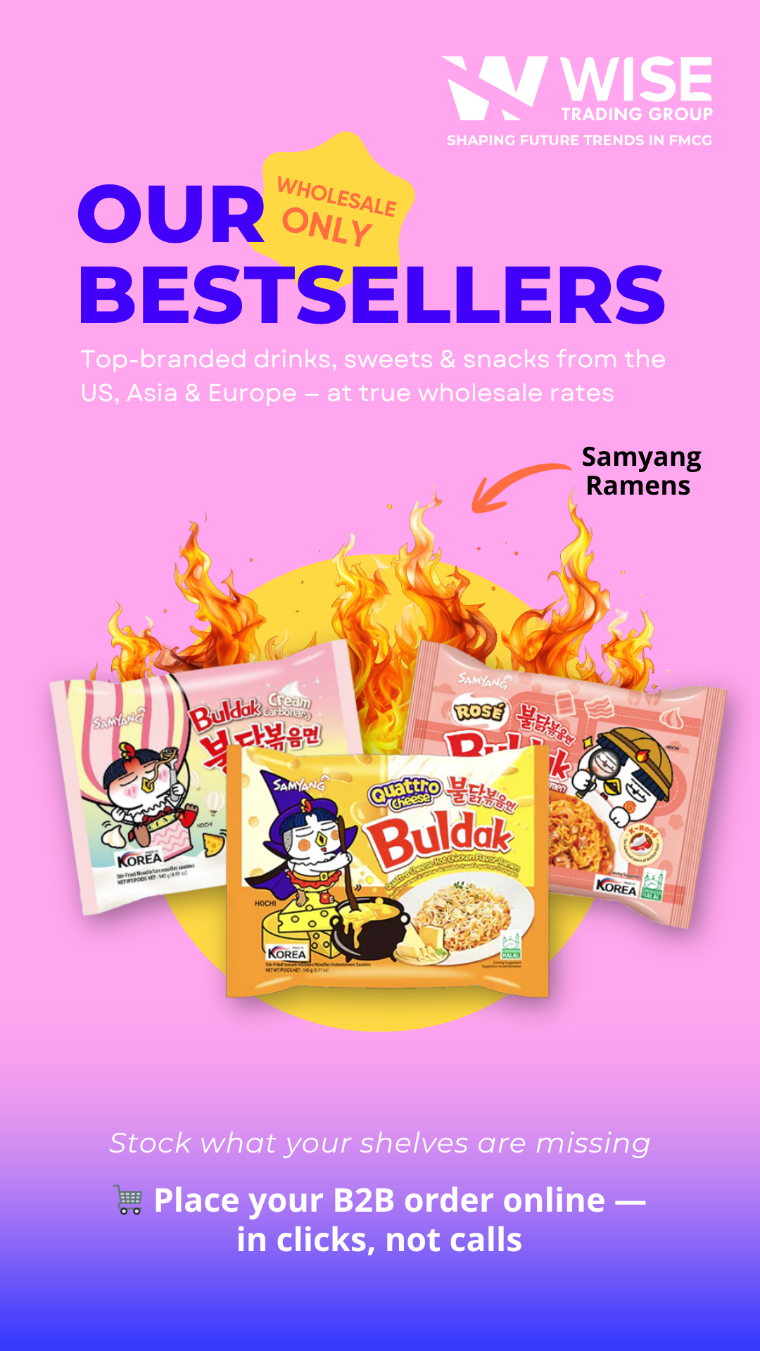 Wise Trading Group Facebook ad: Viral TikTok ramen