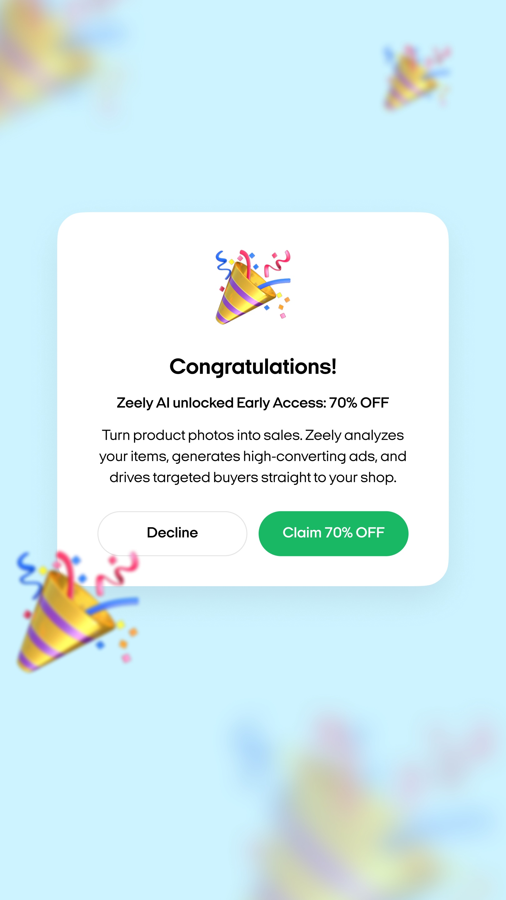 Zeely Facebook ad