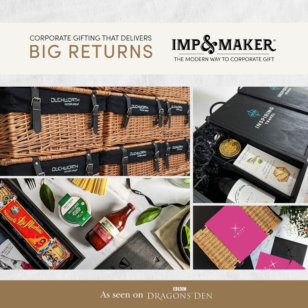 IMP & MAKER Facebook ad: Boring Gifts Don't Build Customer Loyalty.