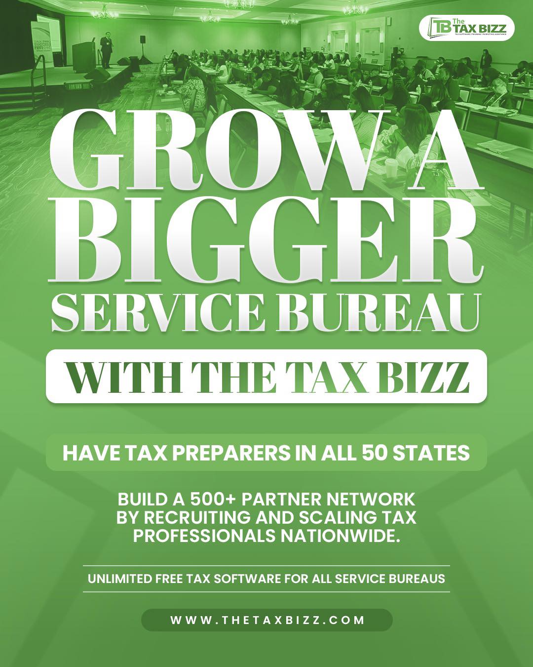 The Tax Bizz Facebook ad: How To Start A Tax or Service Bureau Business WEBINAR