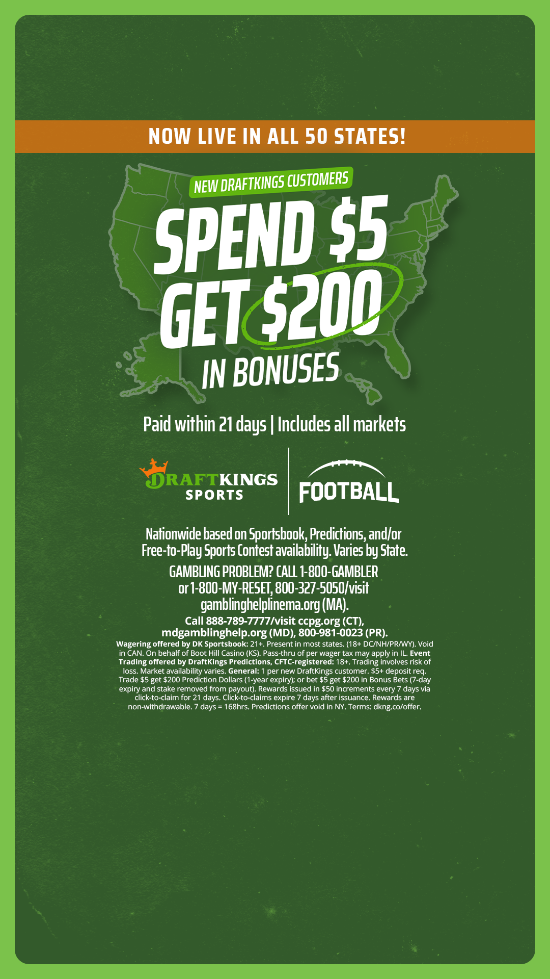 DraftKings Sports Facebook ad