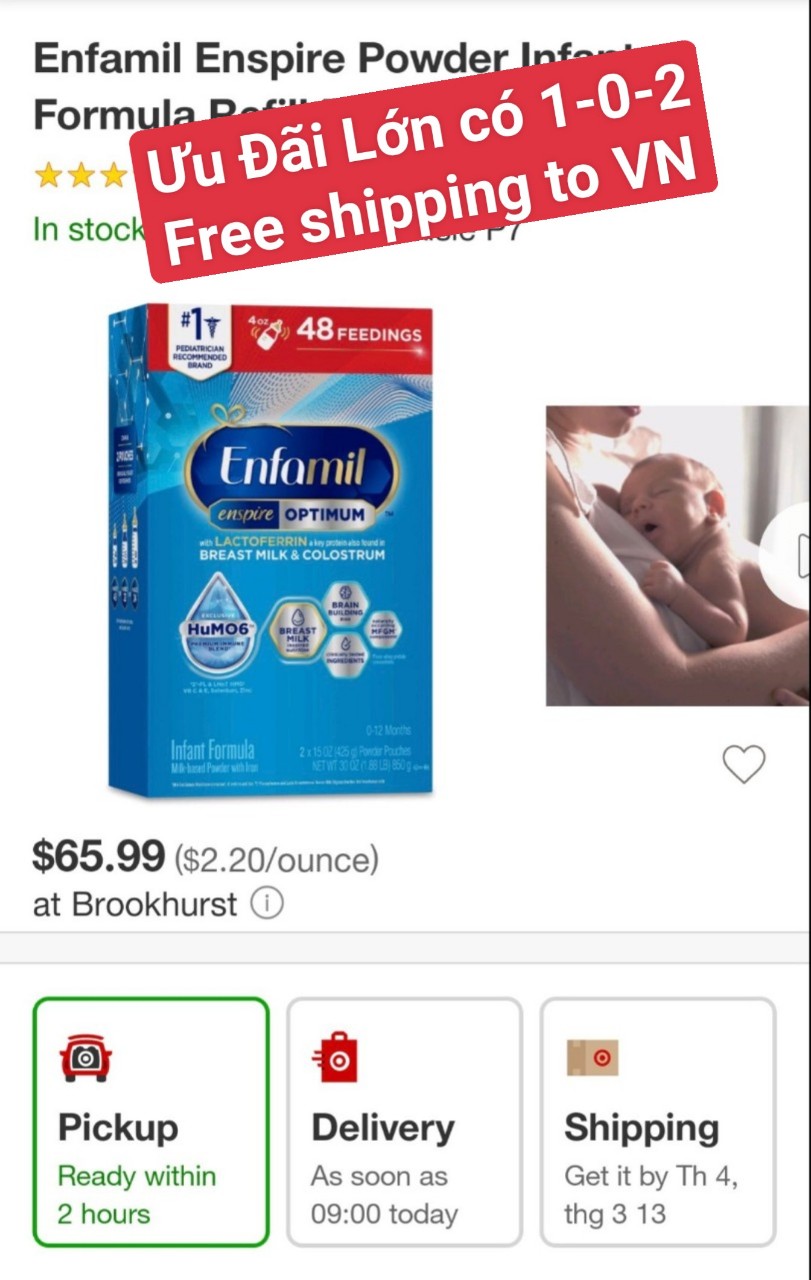 Gởi Quà Nhanh Facebook ad: Sữa Enfamil Enspire - Sữa số 1 dành…